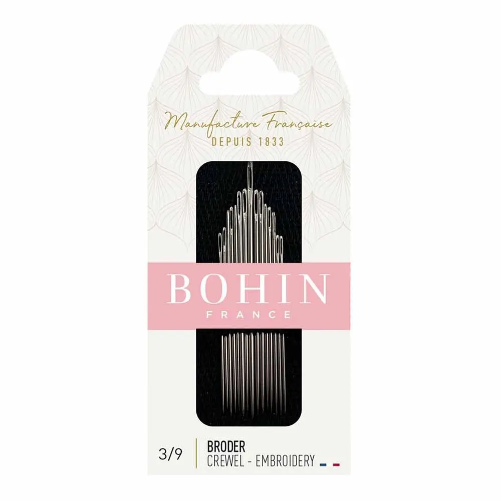 Bohin Crewel Embroidery Needles Size 3/9 | Sharp Metal Needles for Linen Projects - view 2