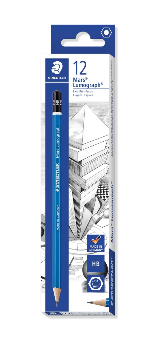 STAEDTLER Lumograph HB 12-Count Graphite Pencils | German Craftsmanship for Artists & Students - main product image