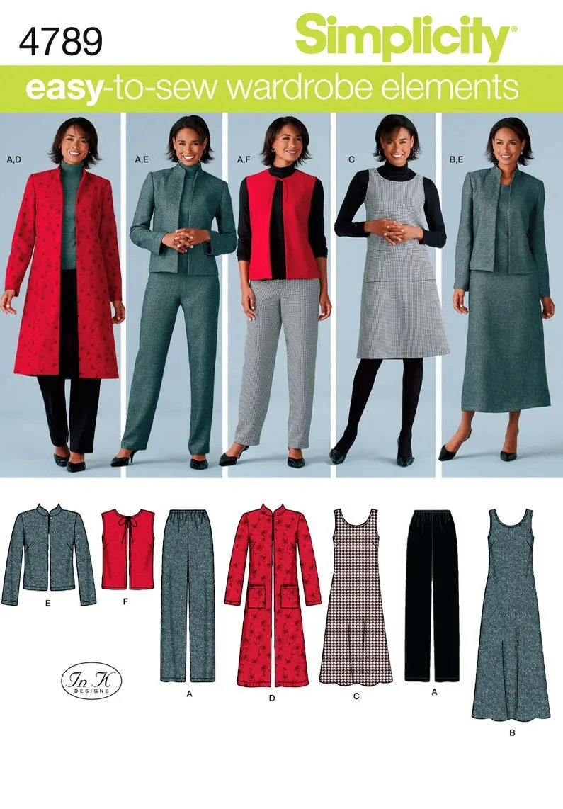Simplicity Pattern U04789BB Plus Size Women's Sewing Pattern Sizes 20W-28W | 6 Looks, Easy for Beginners - main product image