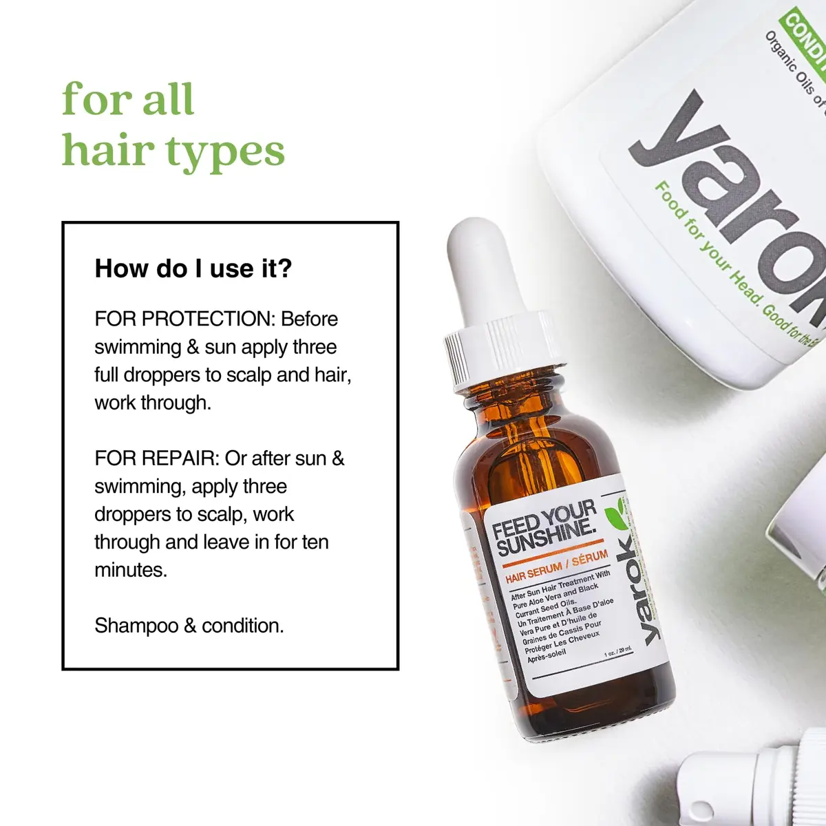 Yarok Feed Your Sunshine Organic Sun Repair Hair Serum - Moisturize, Protect & Transform - 1oz - view 5