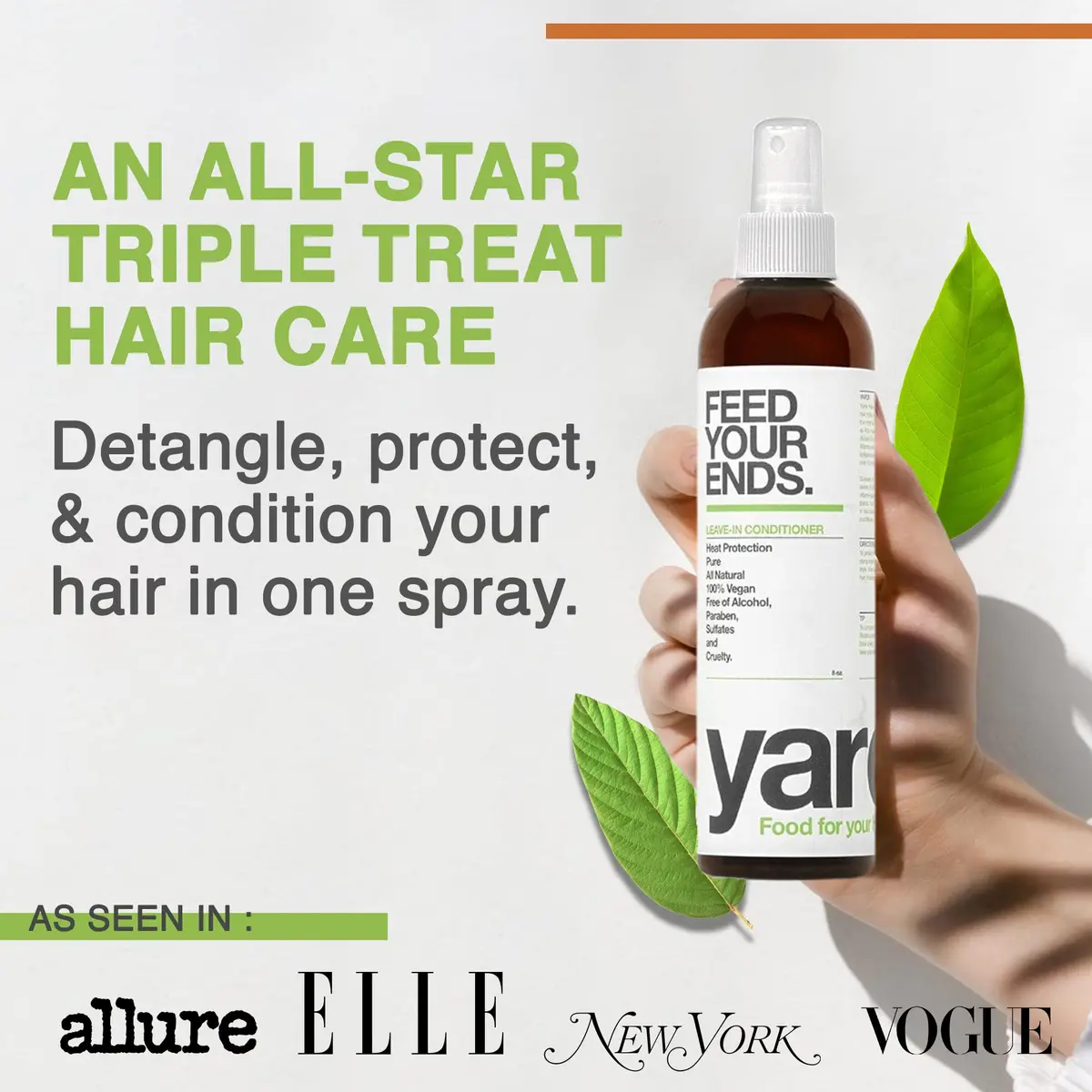 YAROK FOOD FOR YOUR HEAD. GOOD FOR THE EARTH. Leave-In Conditioner 8oz | Organic Heat Protectant & Detangler - view 7