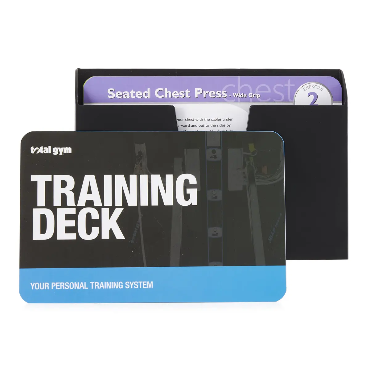 Total Gym Training Deck with Card Holder | Over 80 Exercises & Pre-Designed Routines (12.7 x 9.8 inches, Black) - view 5