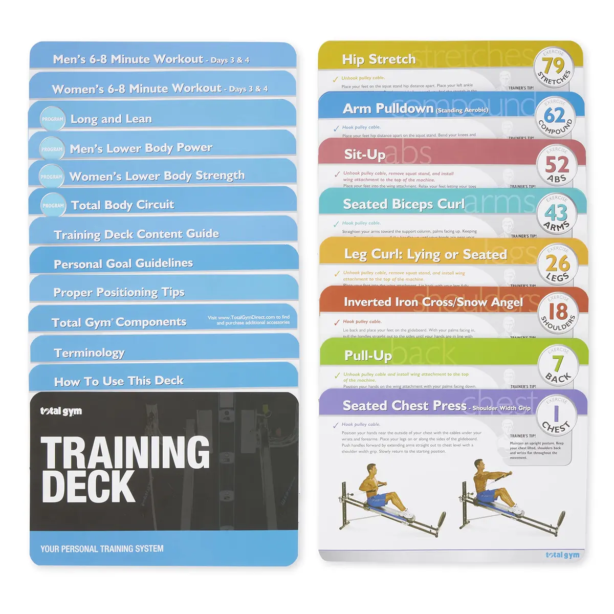 Total Gym Training Deck with Card Holder | Over 80 Exercises & Pre-Designed Routines (12.7 x 9.8 inches, Black) - view 7