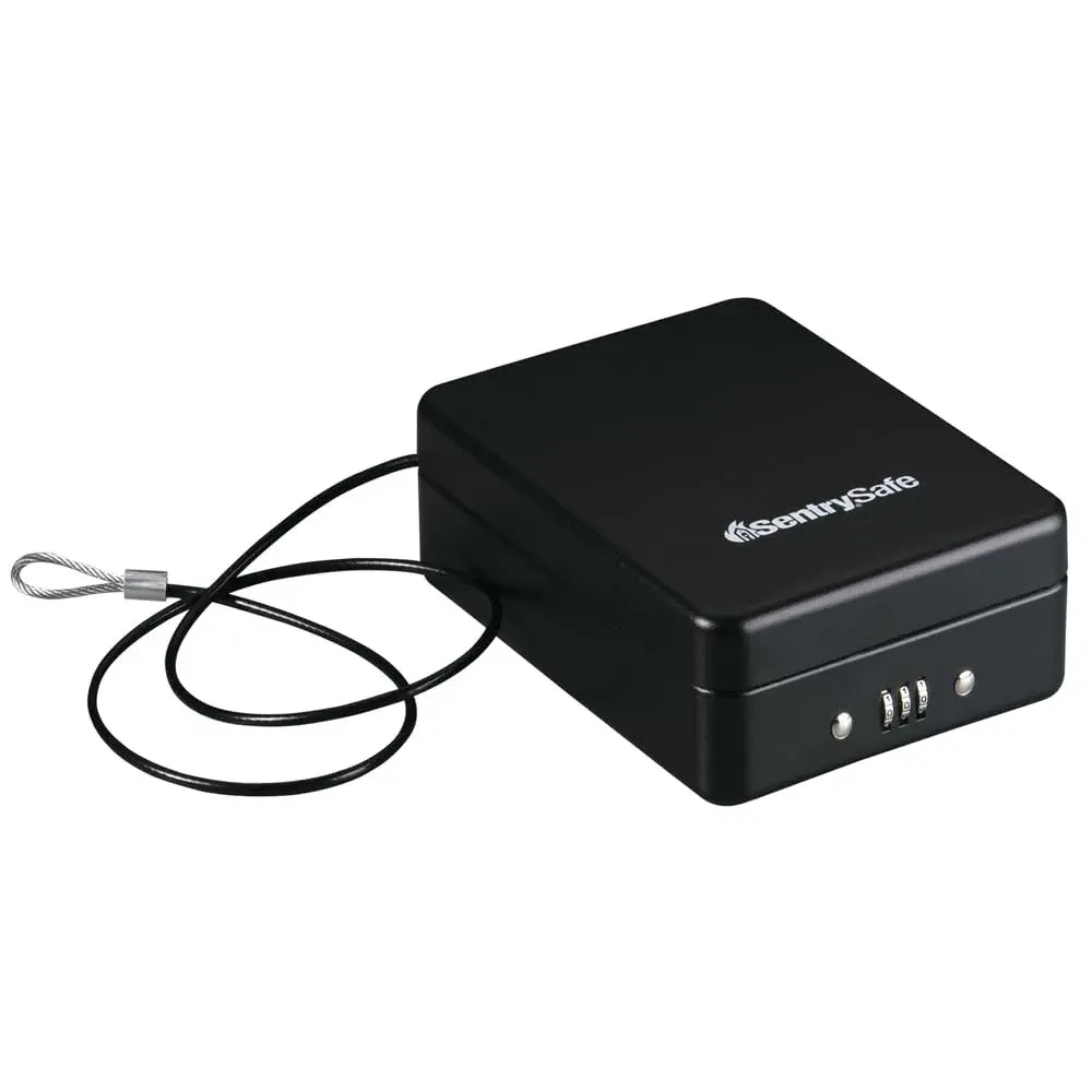 SentrySafe P005C Small Lock Box with Combination Lock, 0.05 cu ft (2.6 x 5.9 x 8.0 in) | Portable Security for Valuables - main product image