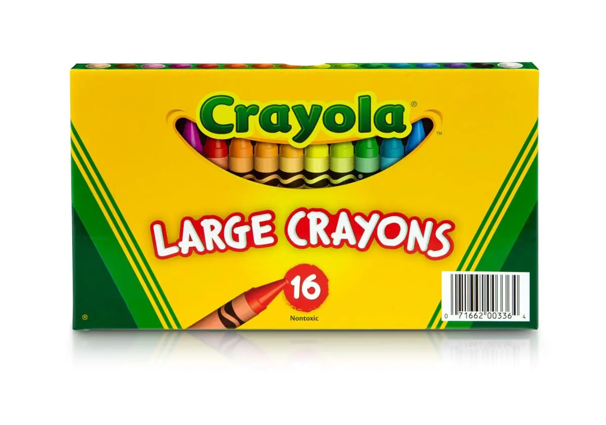 Crayola Large Crayon Set 16 Assorted Colors | Comfortable Grip for Kids & Classroom (70-120 chars) - main product image