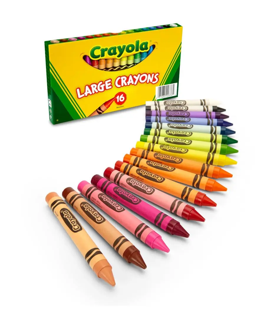Crayola Large Crayon Set 16 Assorted Colors | Comfortable Grip for Kids & Classroom (70-120 chars) - view 5