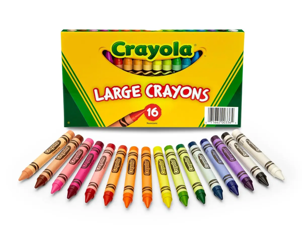 Crayola Large Crayon Set 16 Assorted Colors | Comfortable Grip for Kids & Classroom (70-120 chars) - view 3