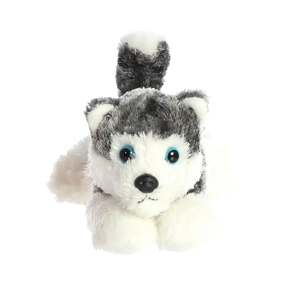 Aurora Adorable Mini Flopsie Mush Husky Stuffed Animal Toy - 20.3cm (8 Inches) Gray | ASTM-Tested for Safe Play - main product image