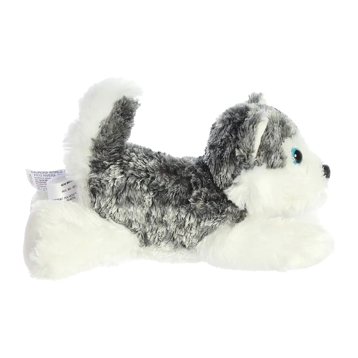 Aurora Adorable Mini Flopsie Mush Husky Stuffed Animal Toy - 20.3cm (8 Inches) Gray | ASTM-Tested for Safe Play - view 3