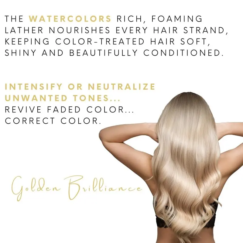 Watercolors Color Depositing Hair Dye Shampoo, Golden Mist, 8 Fl Oz | Vibrant color & shine for color-treated hair - view 8