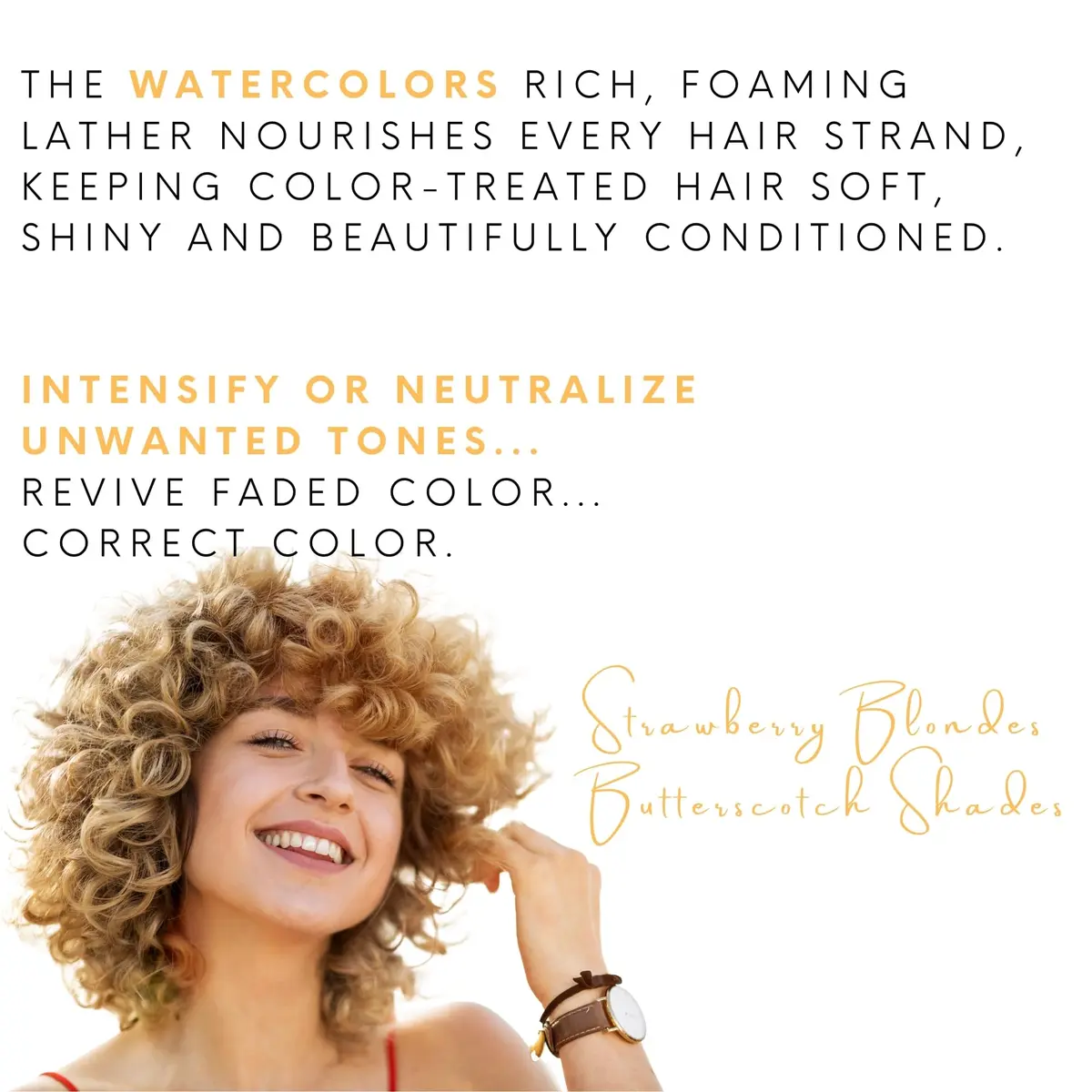 Watercolors Color Depositing Hair Dye Shampoo, Warm Spice, 8 Fl Oz | Vibrant Color & Shine - view 2