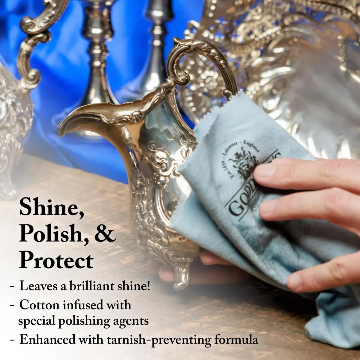 Goddard's Silver Polishing Cloth 6 Pack | Anti-Tarnish Agents for Jewelry & Silverware - view 5