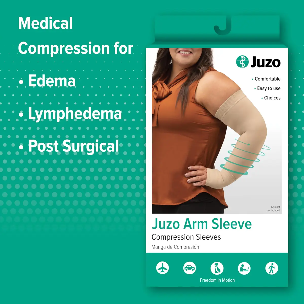 Juzo Soft 2002 Arm Sleeve Compression 30-40 mmHg Max, Long | Seamless, Medical Grade Support for Mild to Moderate Lymphedema - view 4
