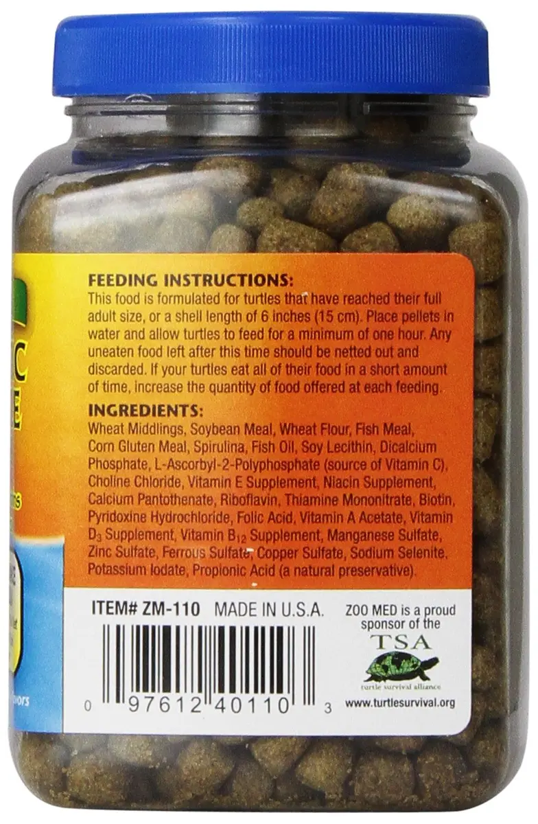 Zoo Med Natural Aquatic Turtle Food, 6.5 Ounce | Floating Pellets for Water Surface Feeding - view 2