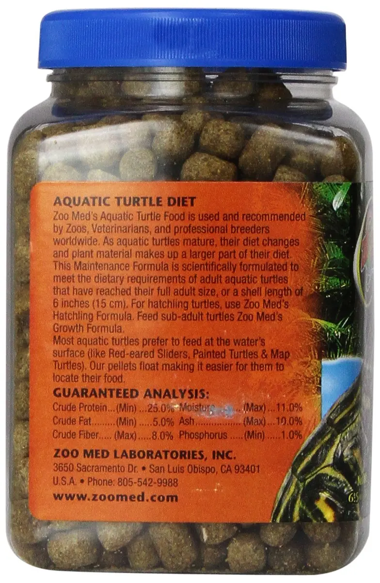 Zoo Med Natural Aquatic Turtle Food, 6.5 Ounce | Floating Pellets for Water Surface Feeding - view 3