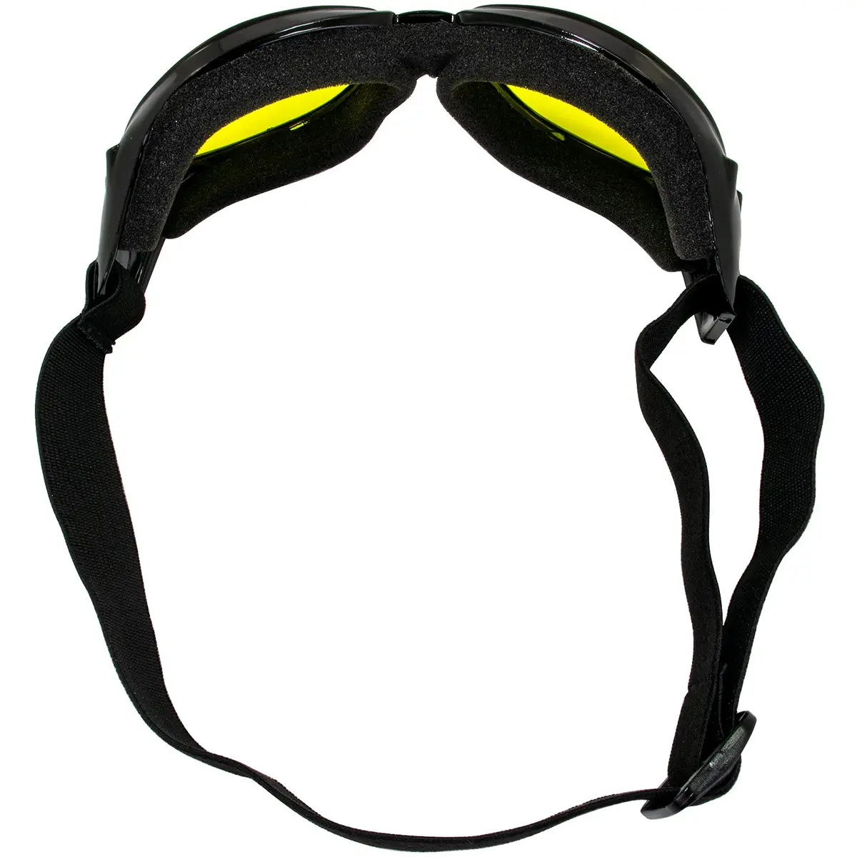 Birdz Motorcycle Goggles Black Frame/Yellow Lens | Shatterproof Polycarbonate & UV400 Protection (Adult) - view 7