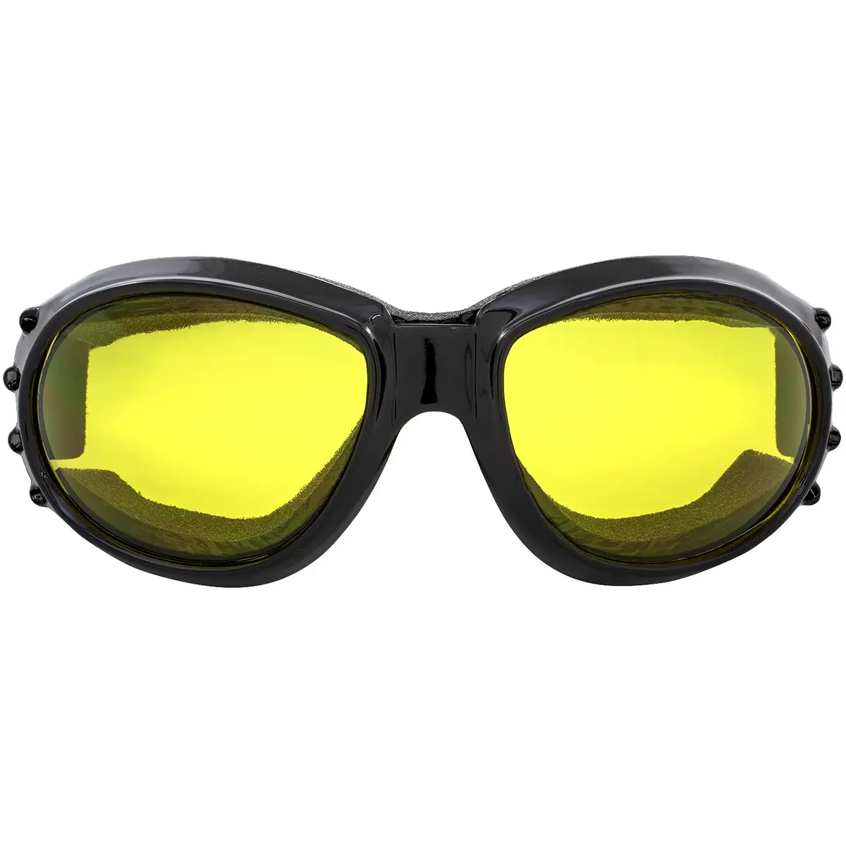Birdz Motorcycle Goggles Black Frame/Yellow Lens | Shatterproof Polycarbonate & UV400 Protection (Adult) - view 2