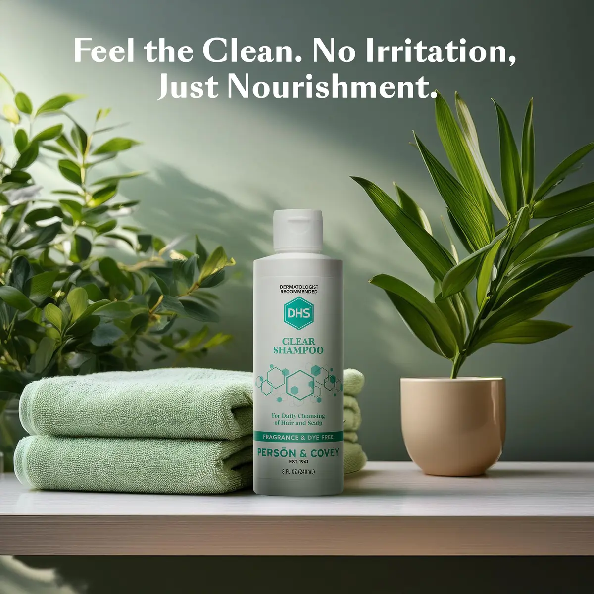 DHS Clear Shampoo - Unscented, Gentle for Sensitive Skin & Dry Scalp, 8oz | Paraben-Free & Dye-Free - view 7