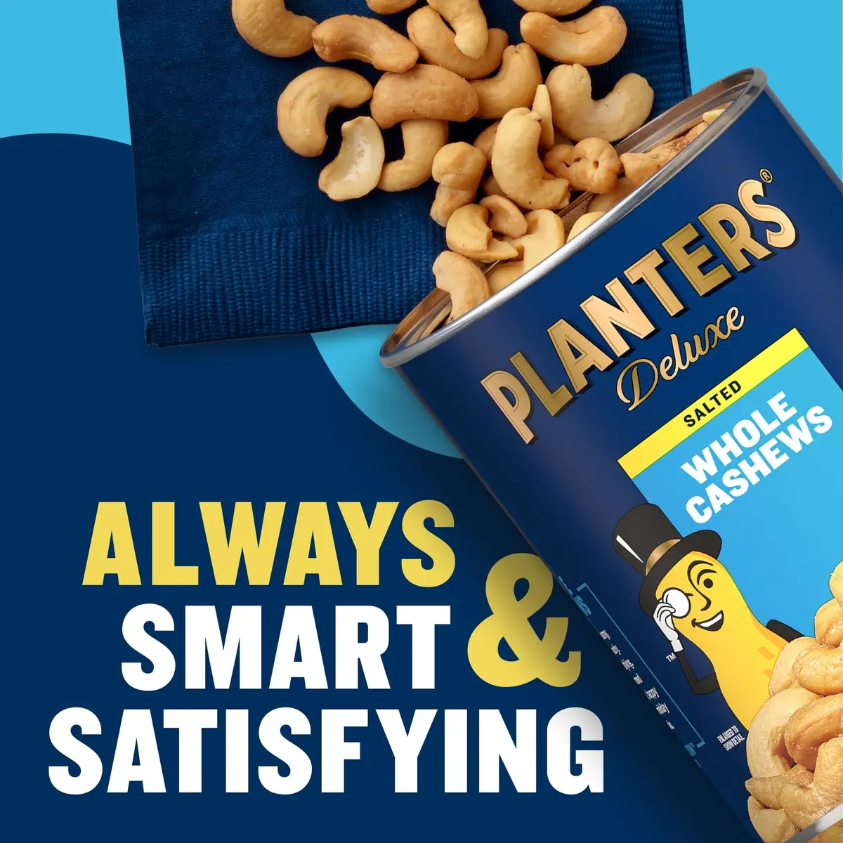 PLANTERS Deluxe Salted Whole Cashews 18.25 Oz | Plant Based Protein Snack with Rich Flavor - view 5