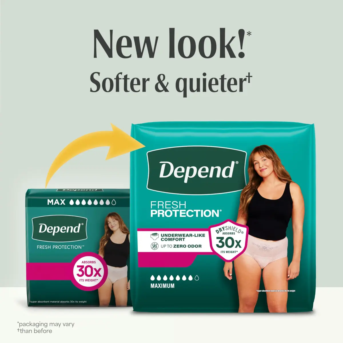 Depend Fresh Protection Adult Diapers for Women, Maximum Absorbency XL, Blush | USA Imported Incontinence Underwear - view 2