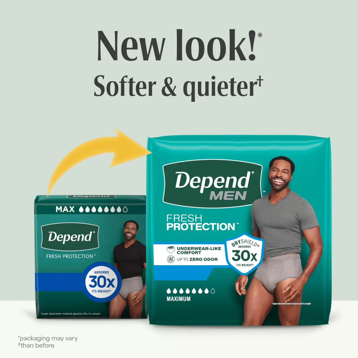 Depend Fresh Protection Adult Diapers for Men, Small/Medium (32 Count) | All-Day Leak Protection - view 2