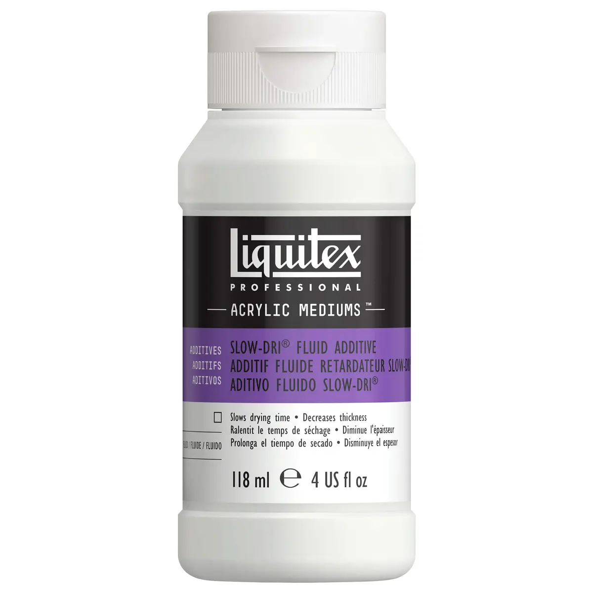 Liquitex Professional Effects Slow-Dri Fluid Retarder 118ml (4 fl oz) | Extends Acrylic Paint Working Time - main product image