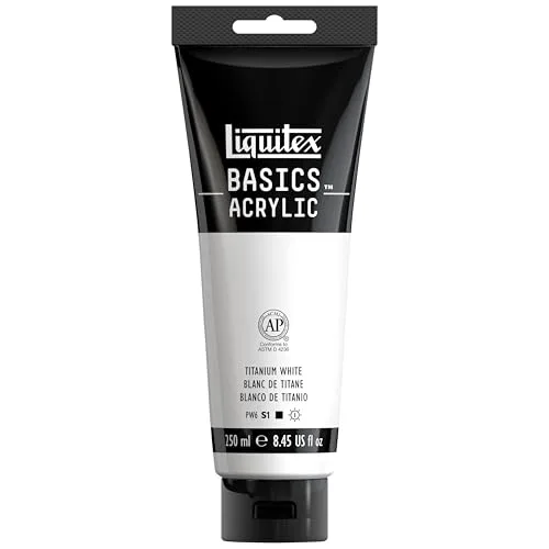 Liquitex Basics Acrylic Paint, Titanium White, 118ml (4-oz) Tube | Artist-Quality Pigments - main product image