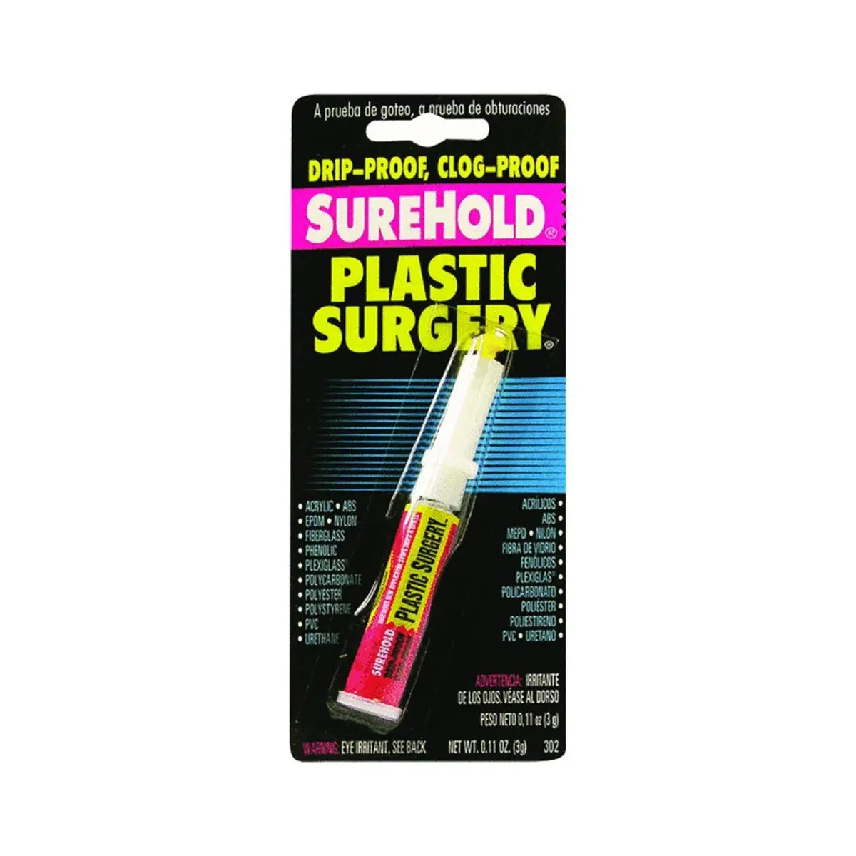 Super Glue Plastic Surgery 3g | Clog-Proof Clear Adhesive for Plastics - main product image
