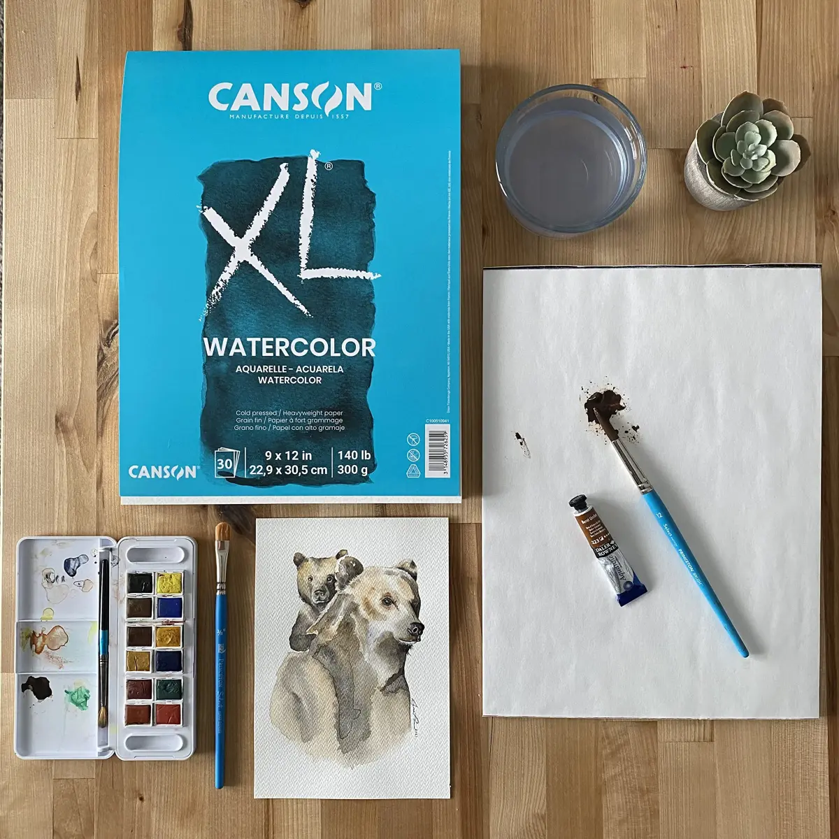 Canson XL Series Watercolor Pad 9x12 inch (22.86x30.6 cm) | Cold Press Textured Paper for Mixed Media - view 6