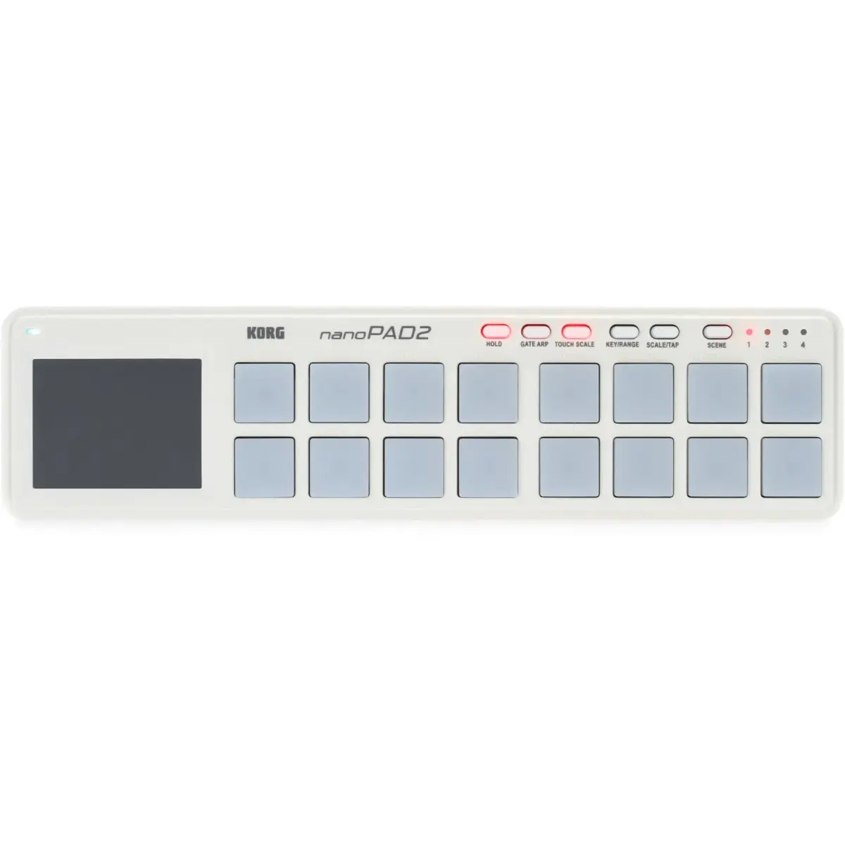 Korg nanoPAD2 Slim-Line USB MIDI Controller Pads - White | 16 Velocity-Sensitive Pads & X-Y Touchpad - main product image