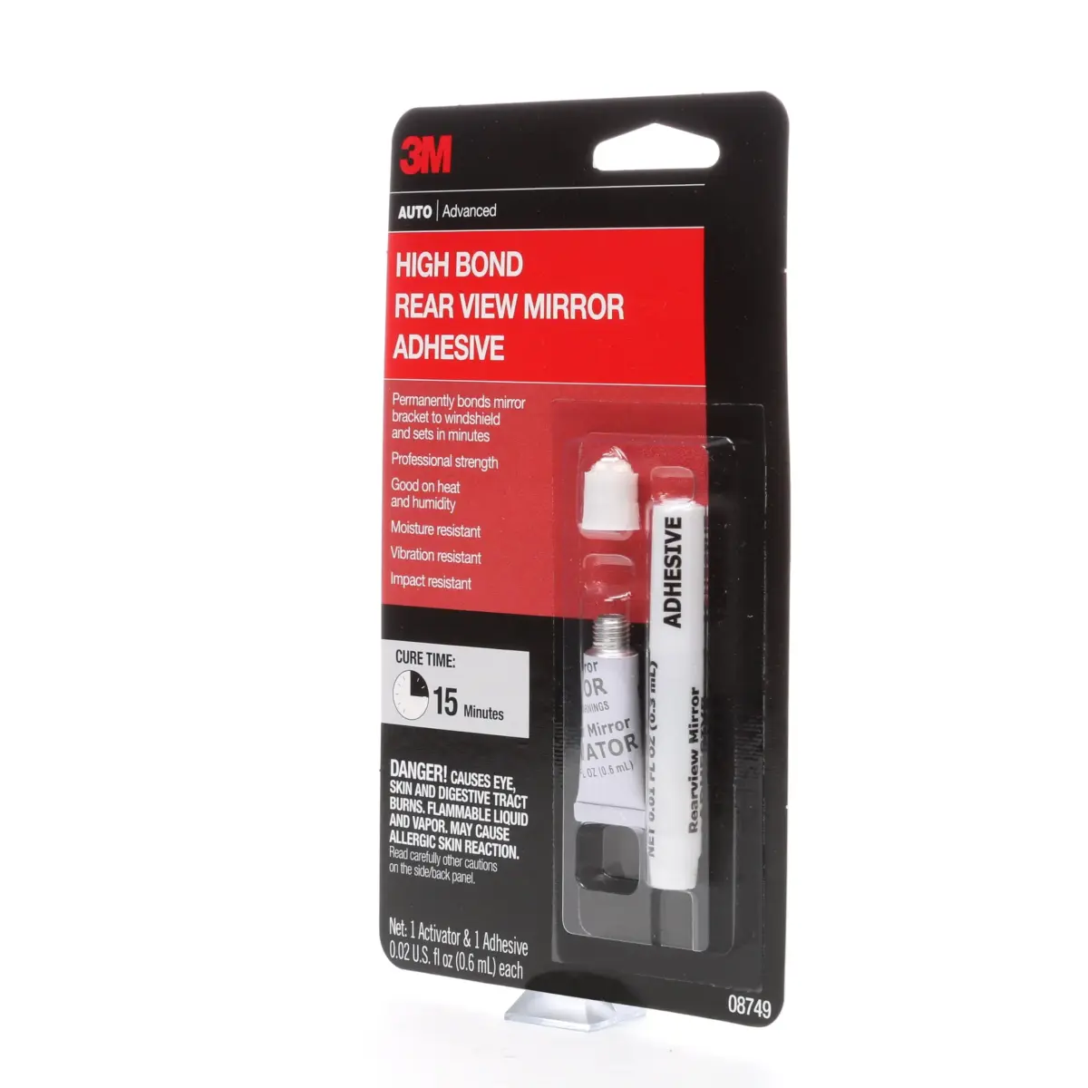 3M High-Bond Rearview Mirror Adhesive 0.02 fl oz (1.8 mL) | Securely Attaches Mirror Brackets - view 3