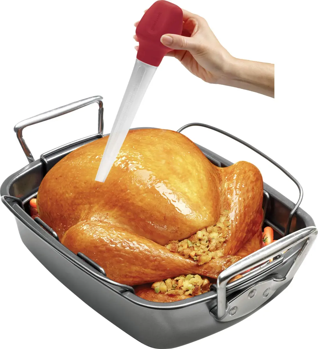 GoodCook 11.5 inch Turkey Baster with Silicone Bulb & Cleaning Brush | 150ml (5 fl oz) Capacity - view 4