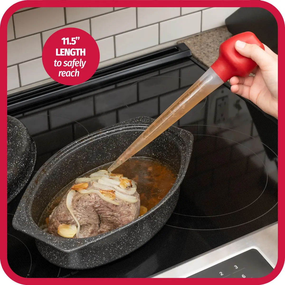 GoodCook 11.5 inch Turkey Baster with Silicone Bulb & Cleaning Brush | 150ml (5 fl oz) Capacity - view 8