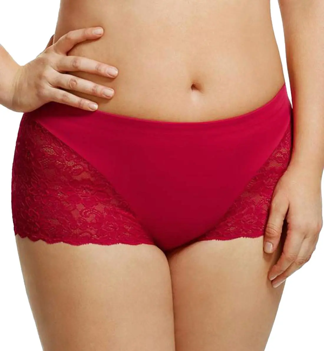 Elila Cheeky Full Panty Medium Red | Feminine Lace, Full Coverage, Comfortable Fit - main product image