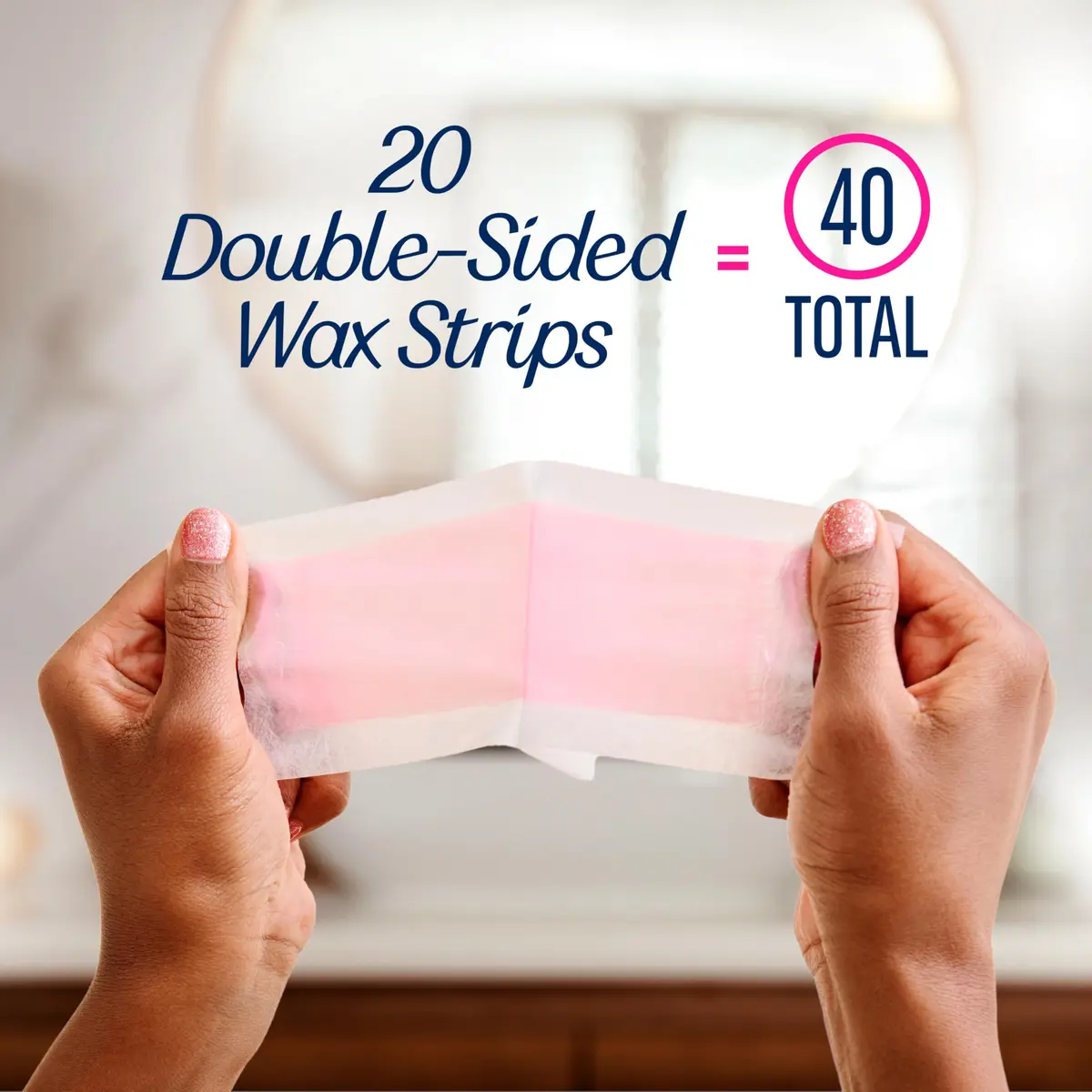Veet Wax Strips Kit for Women, Body Hair Removal, 40 Strips + 4 Wipes | Effortless, Salon-Quality Results in Home - view 4