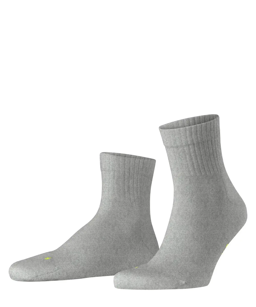 FALKE Unisex Run Socks, Light Cushion, Breathable Cotton, Grey (Light Grey 3400), UK 2.5-16 | Sporty, Lightweight, Skin-Friendly - main product image