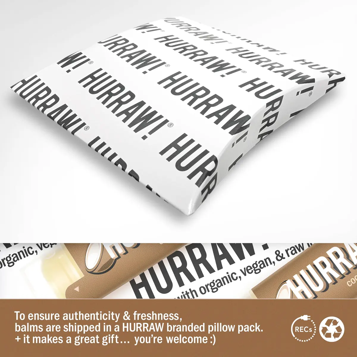 Hurraw! Coconut Lip Balm 4.8g | Organic, Vegan & Cruelty-Free, Made in USA - view 4