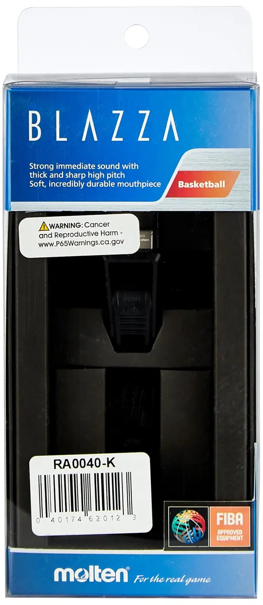 Molten Blazza Whistle, Black | High-Pitched Indoor Referee Whistle with Titanium Frame - view 2