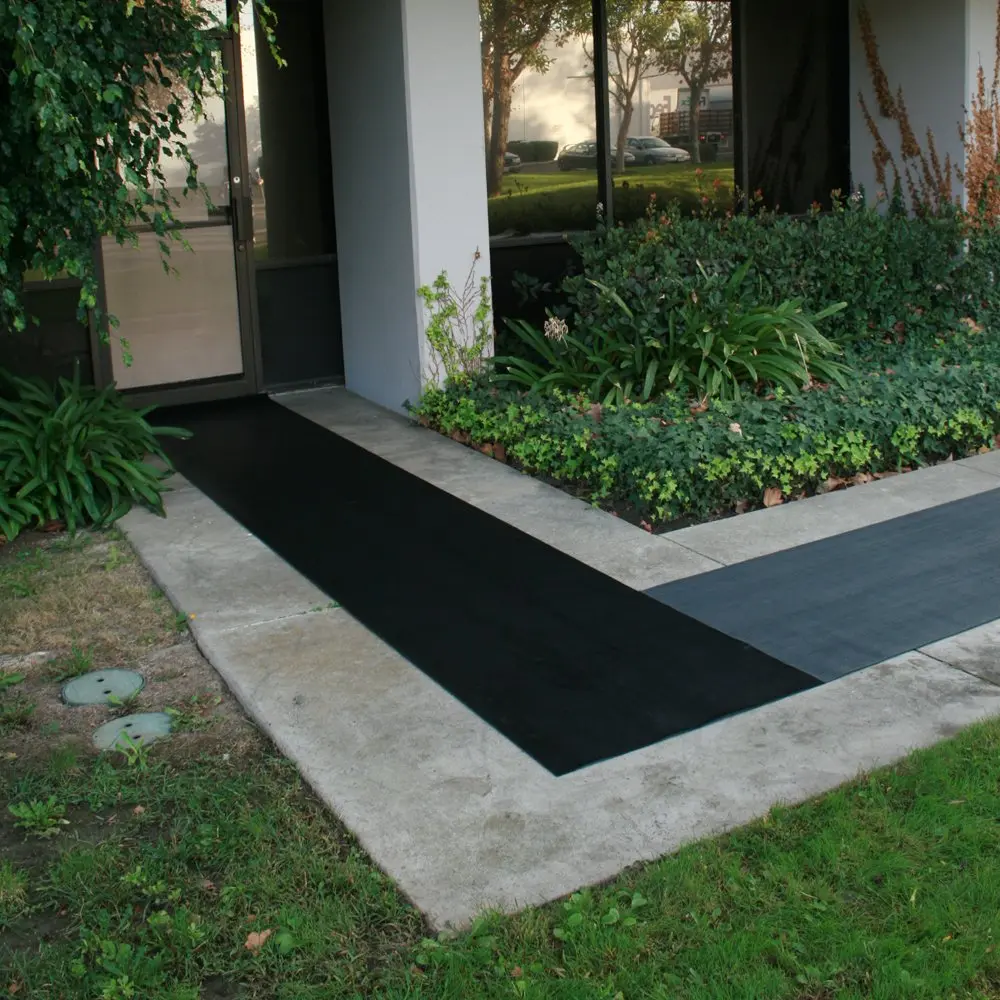Rubber-Cal Fine Rib Corrugated Rubber Floor Mat - 1/8" x 4 ft x 6 ft Black | Anti-slip, moisture-resistant industrial flooring - view 5