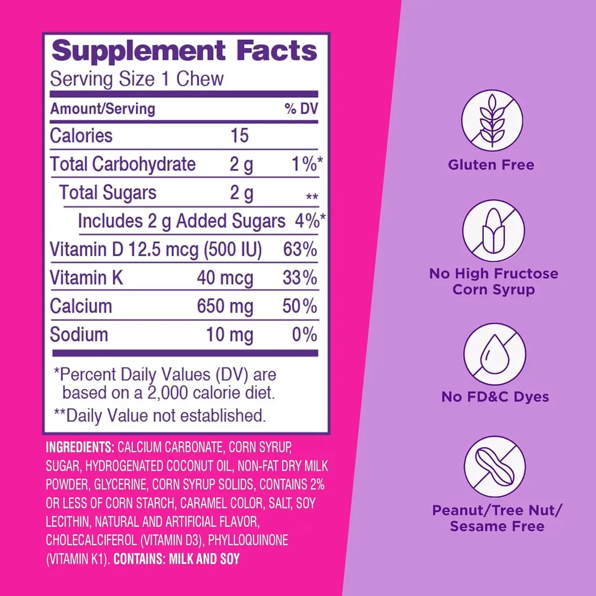 Viactiv Calcium + Vitamin D Soft Chews 60 Count | Caramel Flavor for Bone Support - view 3