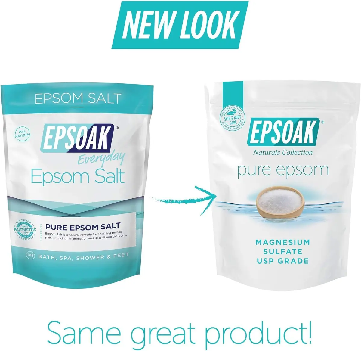 Epsoak Epsom Salt 5 lb (2.27 kg) Magnesium Sulfate USP Bath Salts | Cruelty-Free Certified - view 2