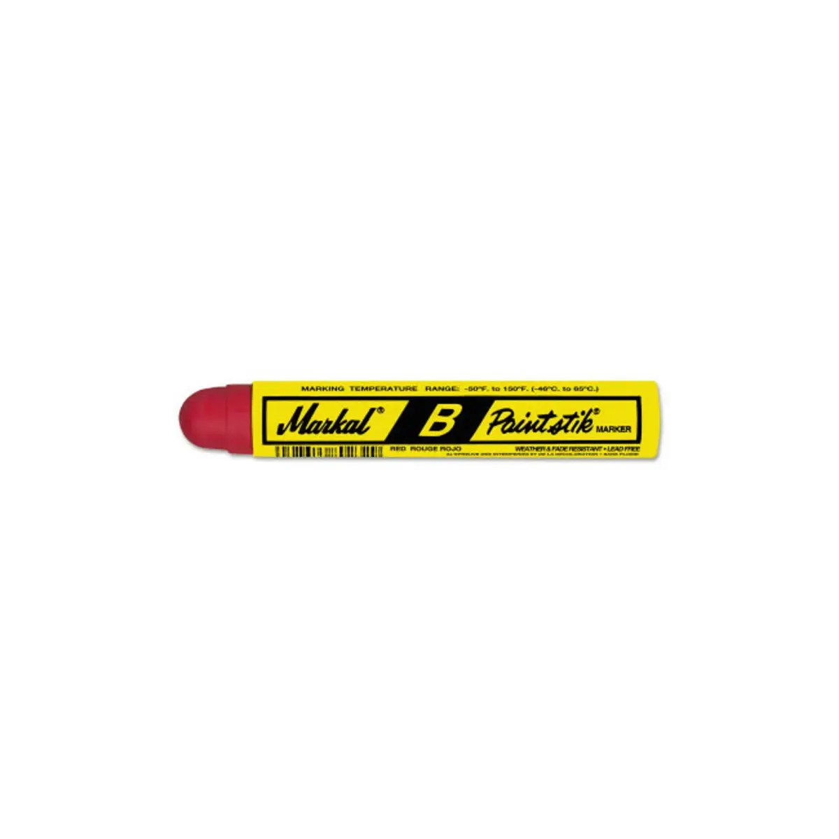 Markal 80222 B Paintstik Solid Paint Marker, Red (12-Pack) | Marks on Rough, Rusty, or Dirty Surfaces - main product image