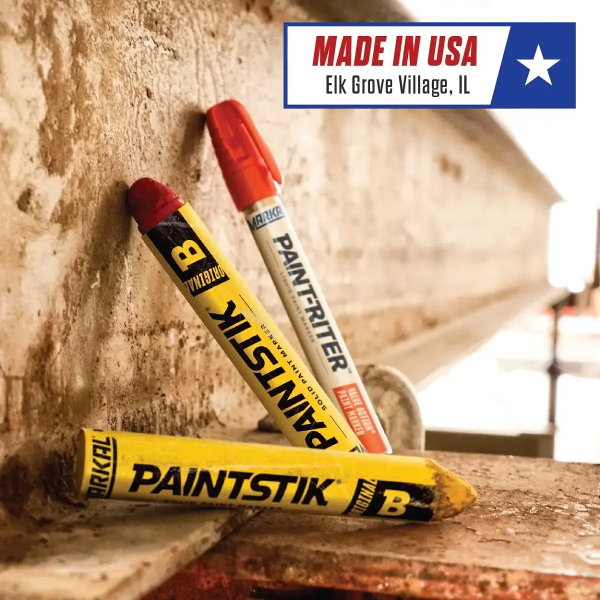 Markal Paintstik Solid Paint Marker Black 12-Pack | Marks on Rough, Rusty, Dirty Surfaces - view 5