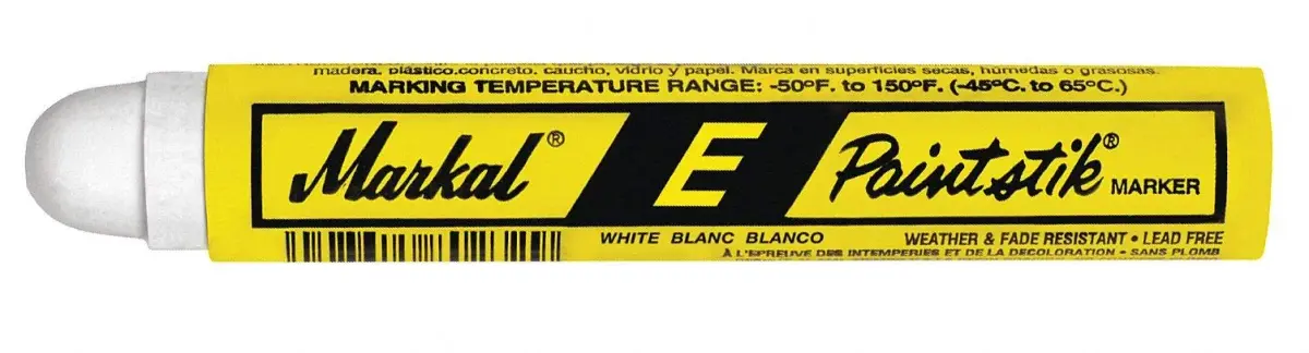 Markal White Solid Paint Marker 12 Pk | High-Intensity, Weather-Resistant, -46°C to 66°C - main product image