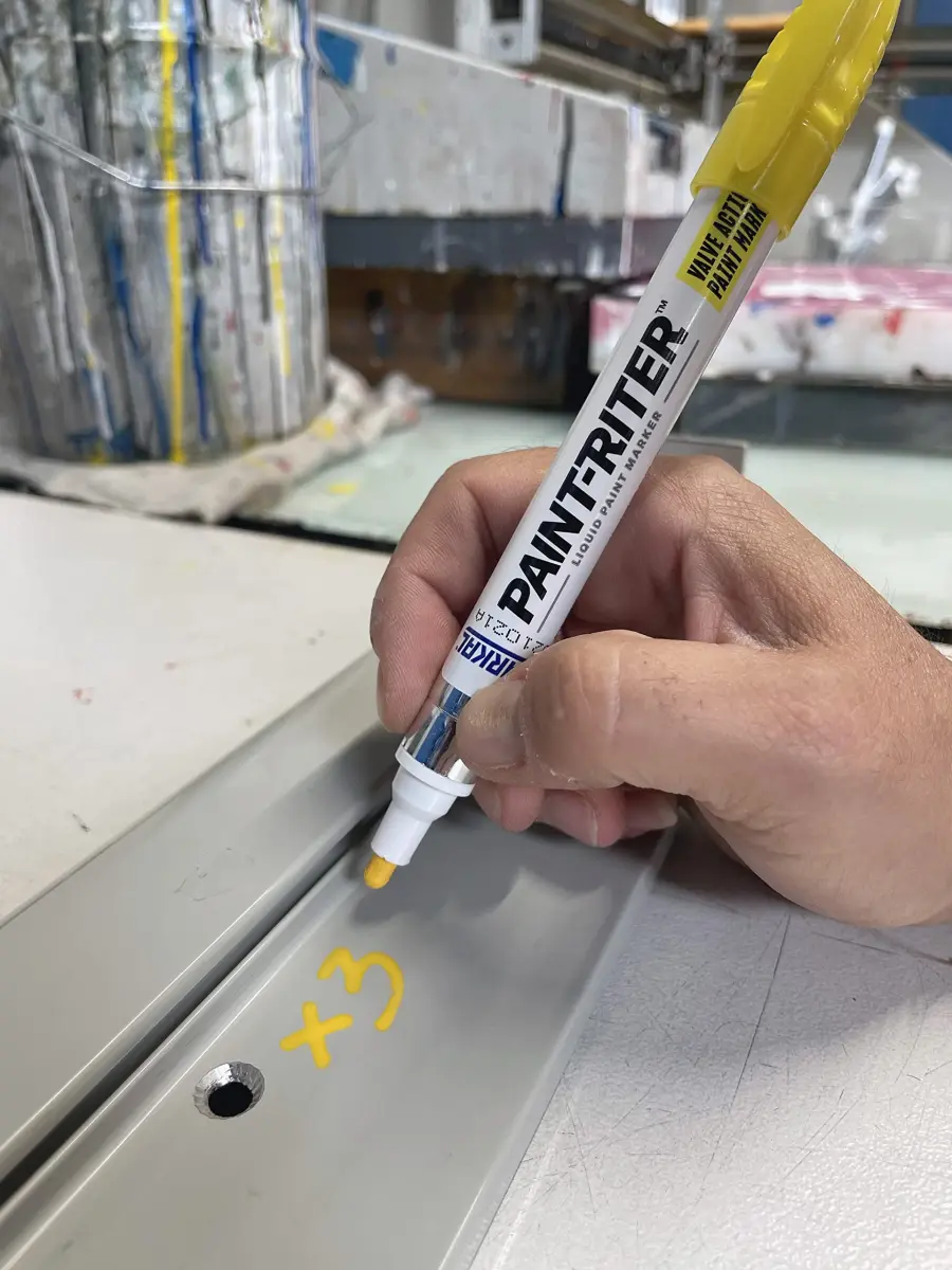 Markal Paint-Riter Valve Action Paint Marker with 1/8" Bullet Tip, Brown (12 Markers) | Permanent, Water-Based, Low Chloride - view 5