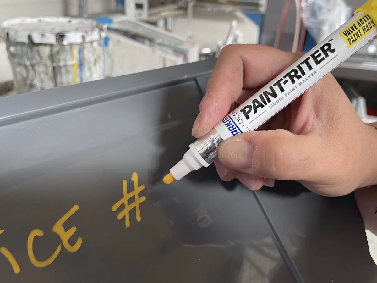 Markal Paint-Riter Valve Action Paint Marker with 1/8" Bullet Tip, Brown (12 Markers) | Permanent, Water-Based, Low Chloride - view 4