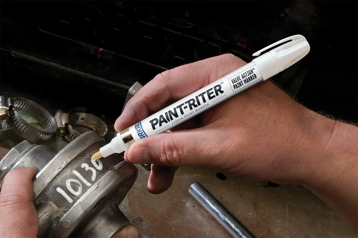 Markal Paint-Riter+ Valve Action Marker, Light Blue, 12-Pack | Permanent Paint Marker for Versatile Surfaces - view 2