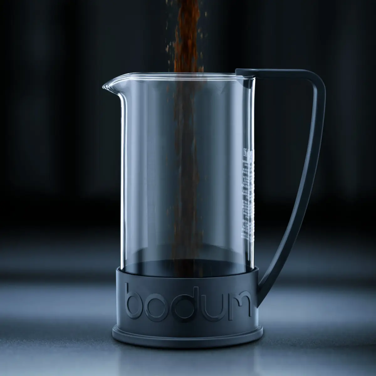 Bodum Brazil French Press Coffee Maker 1L (34oz) Red | High-Heat Borosilicate Glass Carafe - view 2