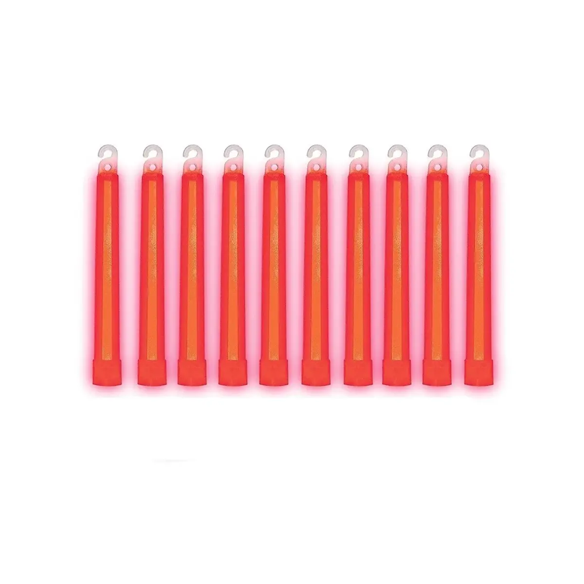 Cyalume SnapLight Red Glow Sticks – 6 Inch, 12-Hour Brightness, 10-Pack | Industrial Grade Emergency Lighting - main product image