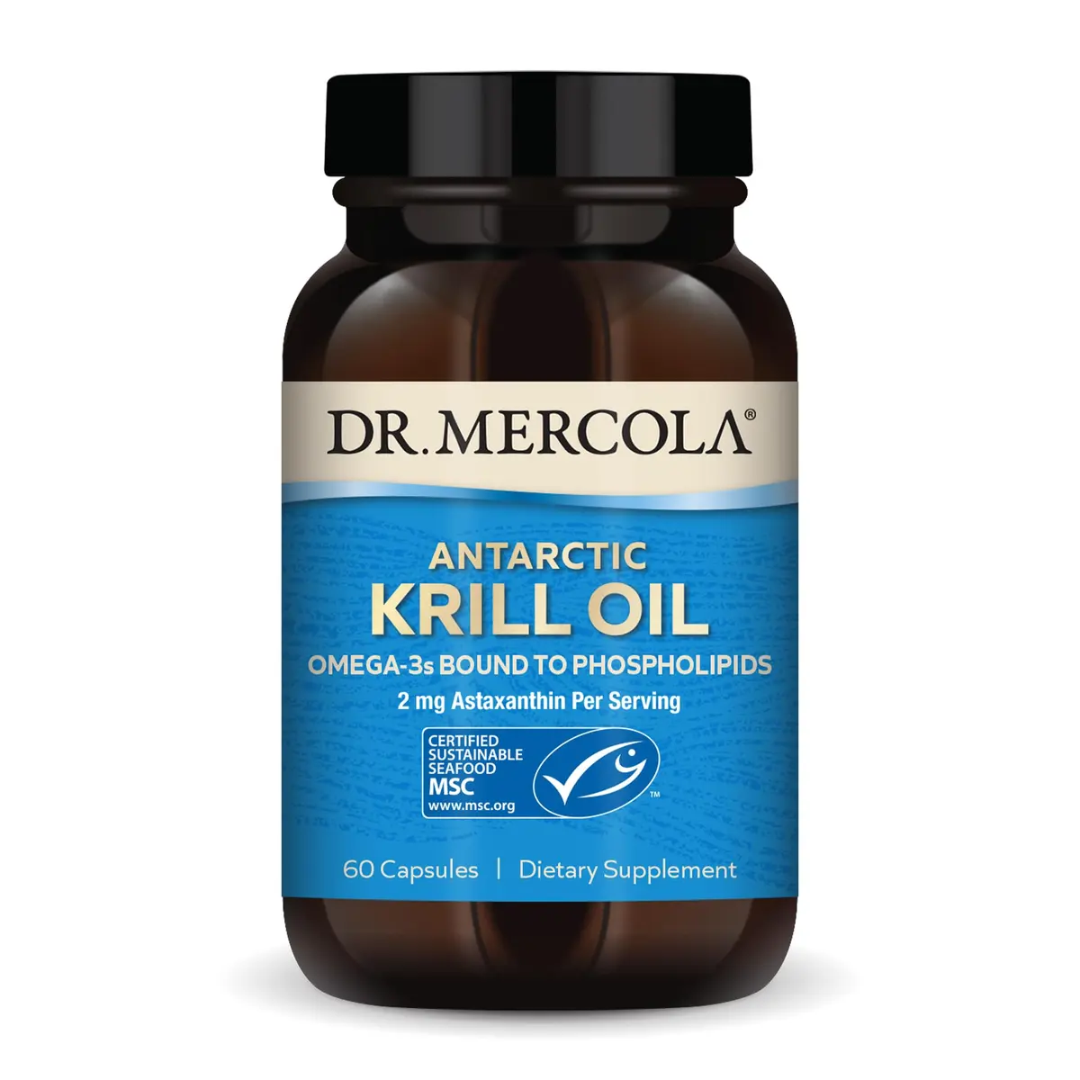 Dr. Mercola Antarctic Krill Oil, 1,000 mg, 60 Capsules | Supports Brain, Heart & Immune Health - main product image
